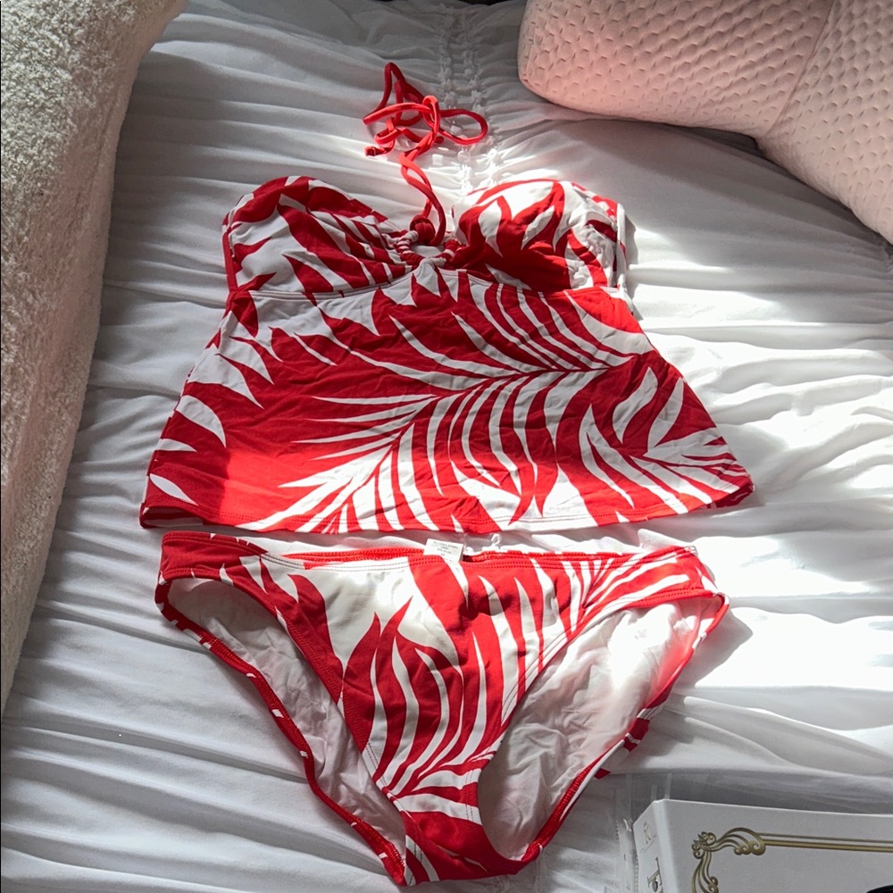 Ralph Lauren Red and White Swimsuit